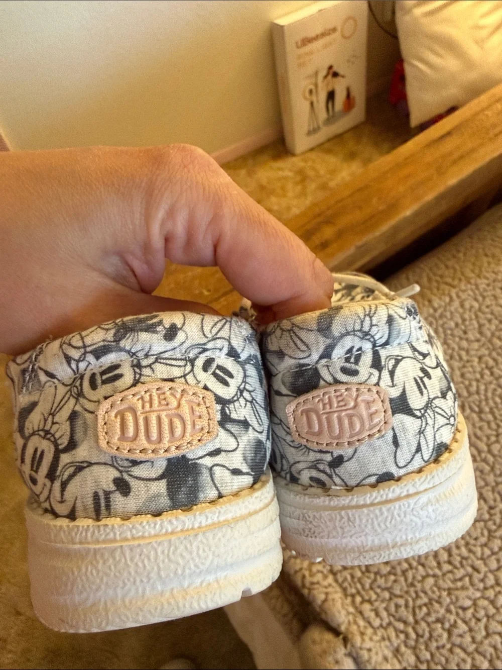 Disney Hey Dudes Gray and White Minnie Mouse for Kids